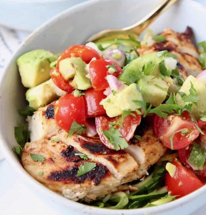 Chipotle Chicken with Avocado Salad