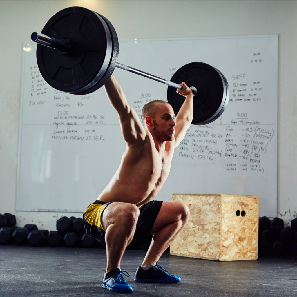 Overhead squat back exercise